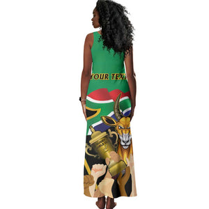 Personalised South Africa Special Holiday Tank Maxi Dress Springboks Champions Celebration Rugby Is My Soul