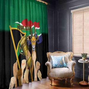 Personalised South Africa Special Holiday Window Curtain Springboks Champions Celebration Rugby Is My Soul