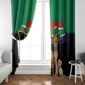 Personalised South Africa Special Holiday Window Curtain Springboks Champions Celebration Rugby Is My Soul