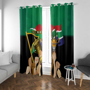 Personalised South Africa Special Holiday Window Curtain Springboks Champions Celebration Rugby Is My Soul