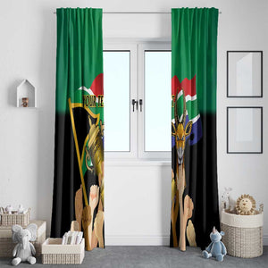 Personalised South Africa Special Holiday Window Curtain Springboks Champions Celebration Rugby Is My Soul