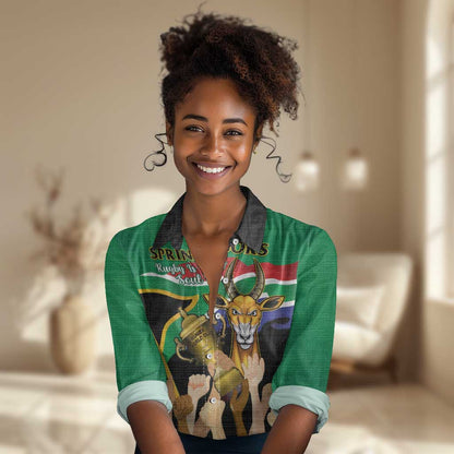 Personalised South Africa Special Holiday Women Casual Shirt Springboks Champions Celebration Rugby Is My Soul LT14