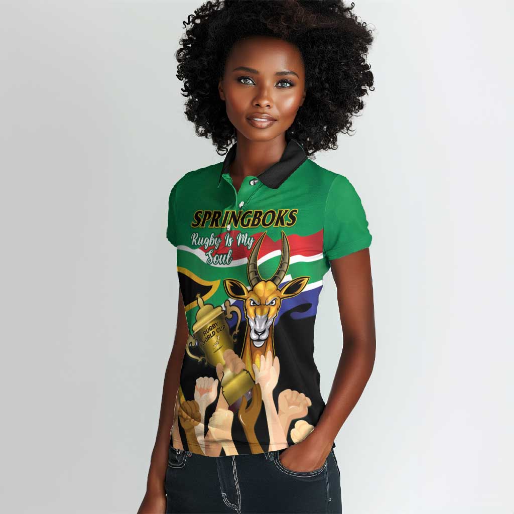 Personalised South Africa Special Holiday Women Polo Shirt Springboks Champions Celebration Rugby Is My Soul