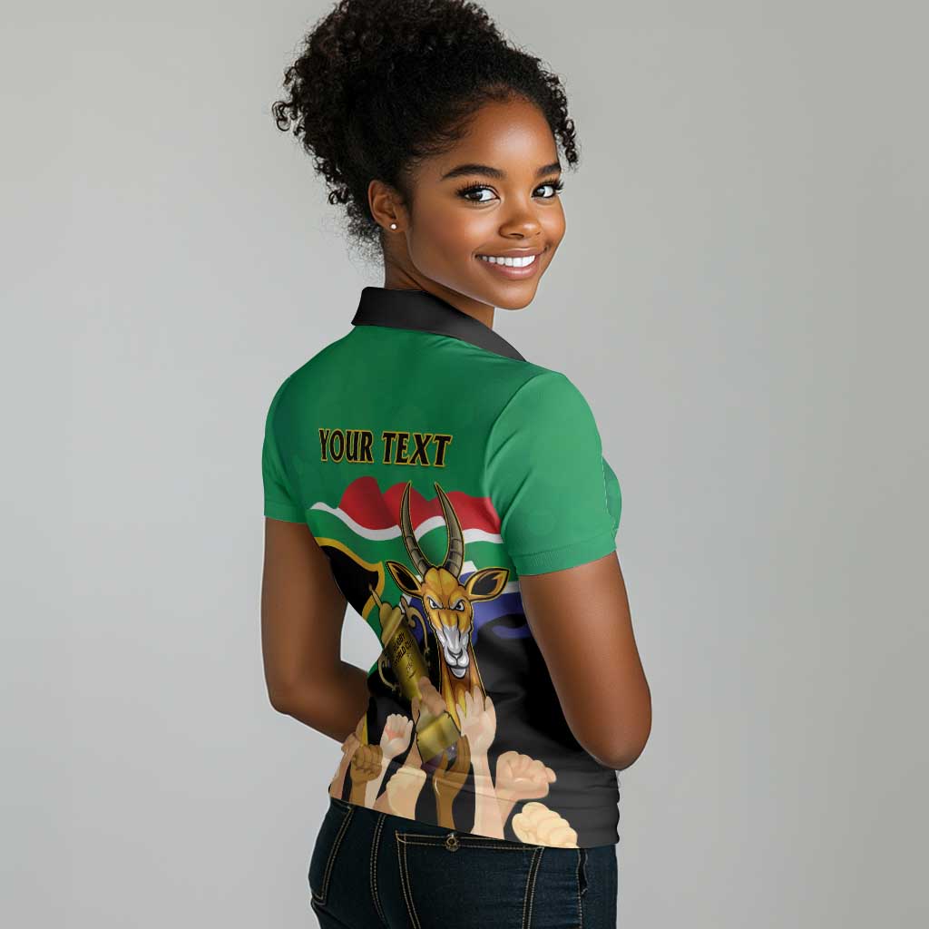 Personalised South Africa Special Holiday Women Polo Shirt Springboks Champions Celebration Rugby Is My Soul