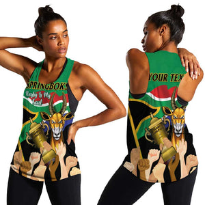 Personalised South Africa Special Holiday Women Racerback Tank Springboks Champions Celebration Rugby Is My Soul