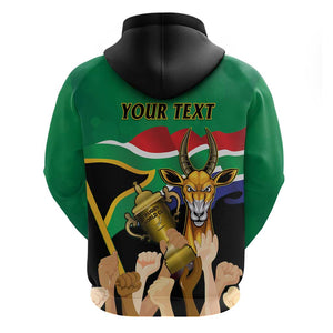 Personalised South Africa Special Holiday Zip Hoodie Springboks Champions Celebration Rugby Is My Soul