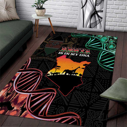 Afro Kenya Area Rug Kenyan Is In My DNA - Jamhuri Day