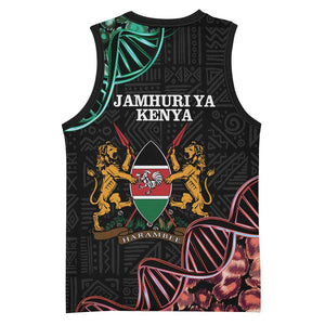 Afro Kenya Basketball Jersey Kenyan Is In My DNA - Jamhuri Day LT14
