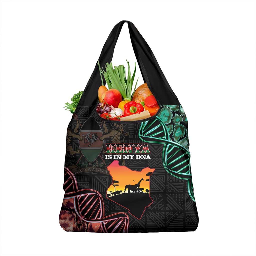 Afro Kenya Grocery Bag Kenyan Is In My DNA - Jamhuri Day