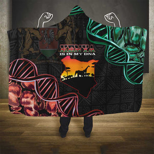 Afro Kenya Hooded Blanket Kenyan Is In My DNA - Jamhuri Day