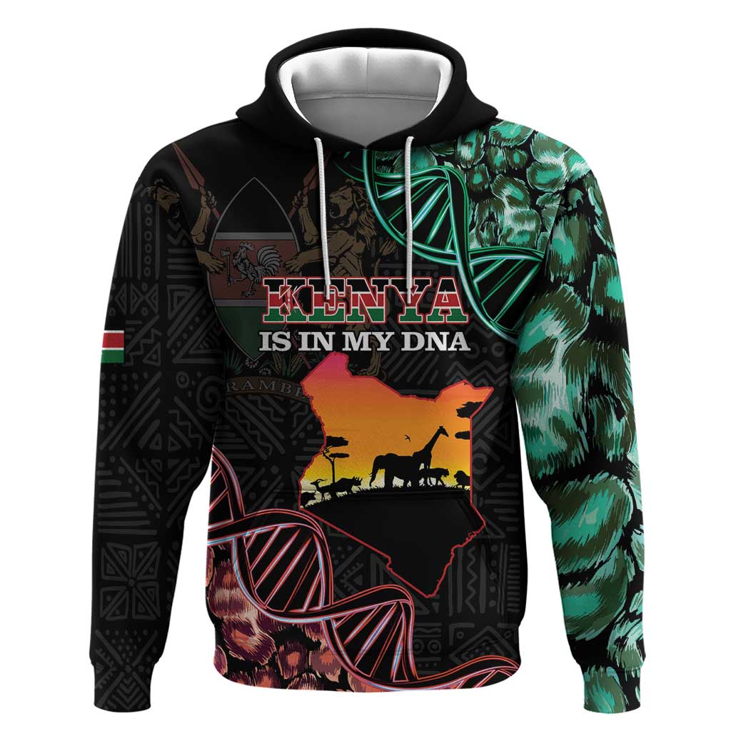 Afro Kenya Hoodie Kenyan Is In My DNA - Jamhuri Day