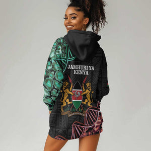 Afro Kenya Hoodie Dress Kenyan Is In My DNA - Jamhuri Day