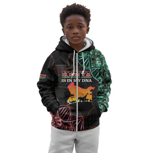 Afro Kenya Kid Hoodie Kenyan Is In My DNA - Jamhuri Day