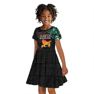 Afro Kenya Kid Short Sleeve Dress Kenyan Is In My DNA - Jamhuri Day