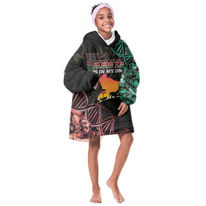 Afro Kenya Kid Wearable Blanket Hoodie Kenyan Is In My DNA - Jamhuri Day