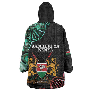 Afro Kenya Kid Wearable Blanket Hoodie Kenyan Is In My DNA - Jamhuri Day