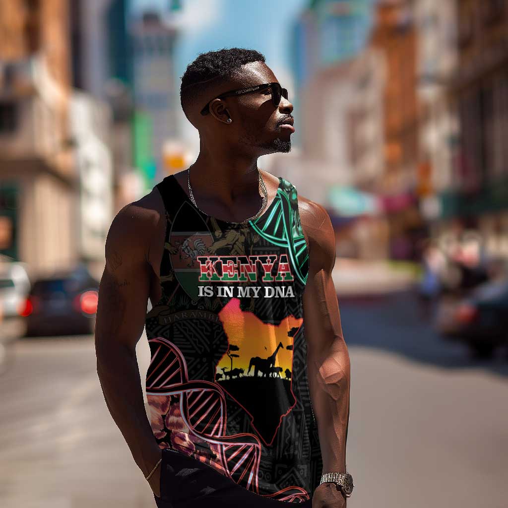 Afro Kenya Men Tank Top Kenyan Is In My DNA - Jamhuri Day