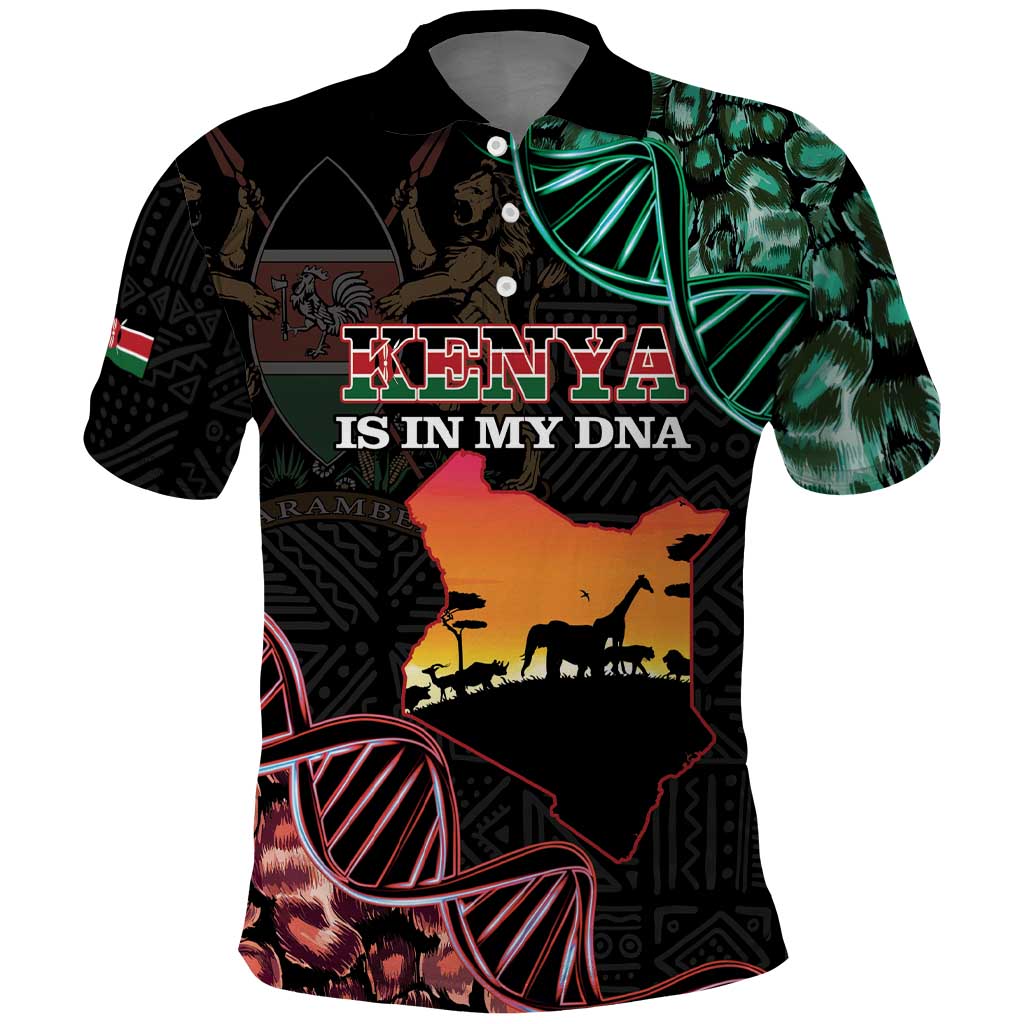 Afro Kenya Polo Shirt Kenyan Is In My DNA - Jamhuri Day