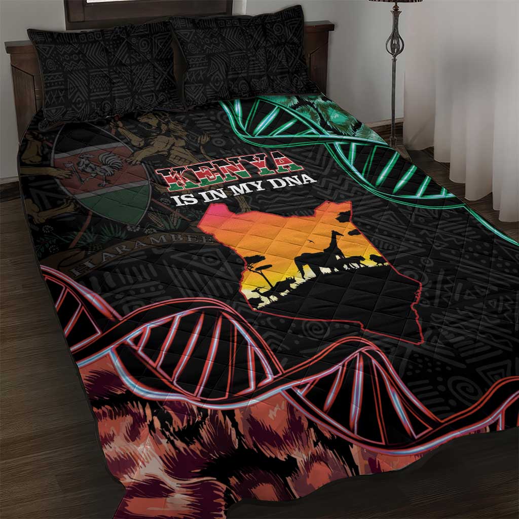 Afro Kenya Quilt Bed Set Kenyan Is In My DNA - Jamhuri Day