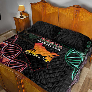 Afro Kenya Quilt Bed Set Kenyan Is In My DNA - Jamhuri Day