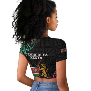 Afro Kenya Raglan Cropped T shirt Kenyan Is In My DNA - Jamhuri Day