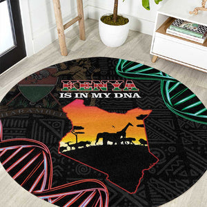 Afro Kenya Round Carpet Kenyan Is In My DNA - Jamhuri Day