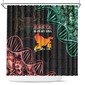 Afro Kenya Shower Curtain Kenyan Is In My DNA - Jamhuri Day