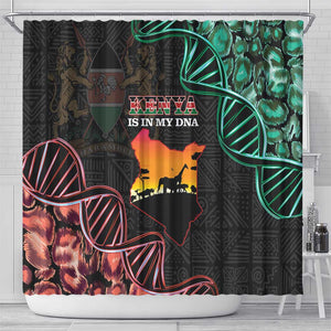 Afro Kenya Shower Curtain Kenyan Is In My DNA - Jamhuri Day