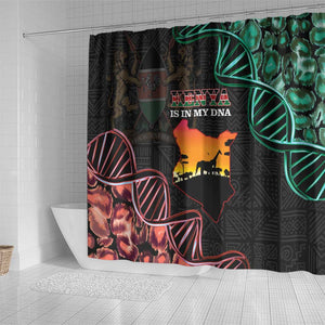 Afro Kenya Shower Curtain Kenyan Is In My DNA - Jamhuri Day