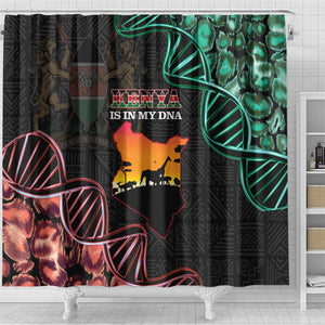 Afro Kenya Shower Curtain Kenyan Is In My DNA - Jamhuri Day