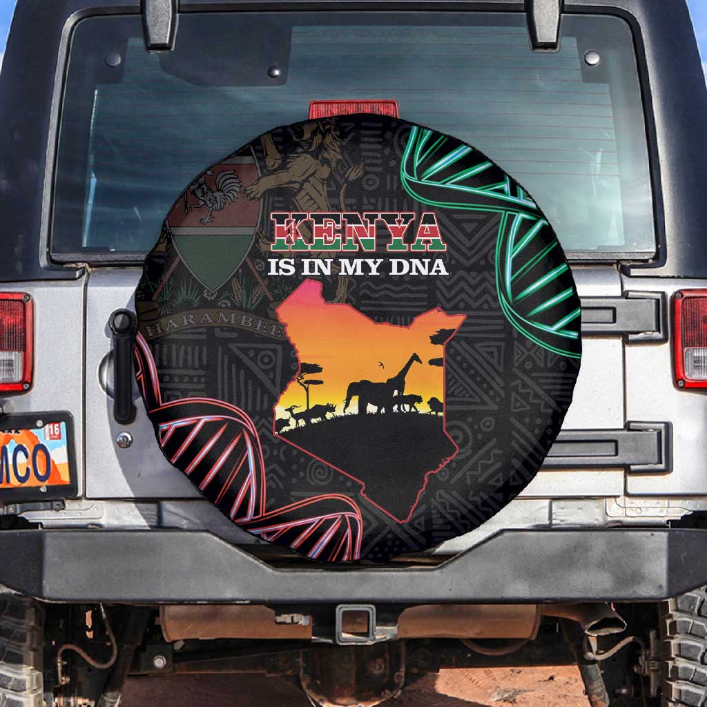 Afro Kenya Spare Tire Cover Kenyan Is In My DNA - Jamhuri Day