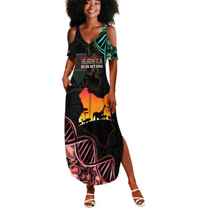 Afro Kenya Summer Maxi Dress Kenyan Is In My DNA - Jamhuri Day