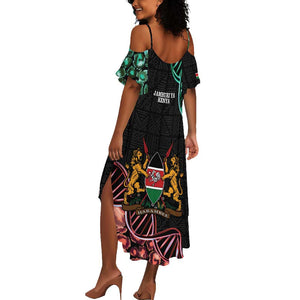 Afro Kenya Summer Maxi Dress Kenyan Is In My DNA - Jamhuri Day