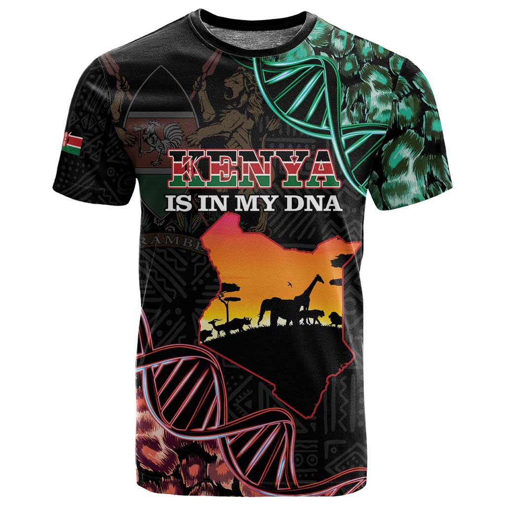 Afro Kenya T shirt Kenyan Is In My DNA - Jamhuri Day