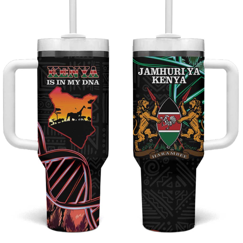 Afro Kenya Tumbler With Handle Kenyan Is In My DNA - Jamhuri Day