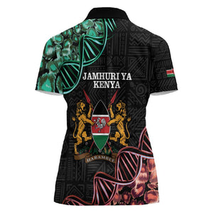 Afro Kenya Women Polo Shirt Kenyan Is In My DNA - Jamhuri Day