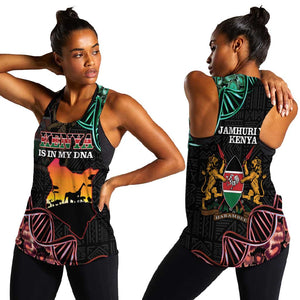 Afro Kenya Women Racerback Tank Kenyan Is In My DNA - Jamhuri Day