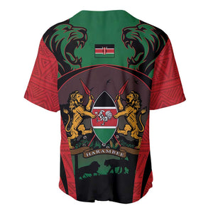 Proud Kenya 254 Baseball Jersey Safari Animals - African Pattern