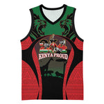 Proud Kenya 254 Basketball Jersey Safari Animals - African Pattern LT14