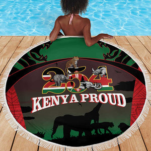 Proud Kenya 254 Beach Blanket Safari Animals - African Pattern