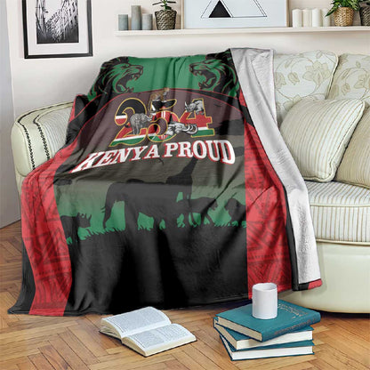 Proud Kenya 254 Blanket Safari Animals - African Pattern