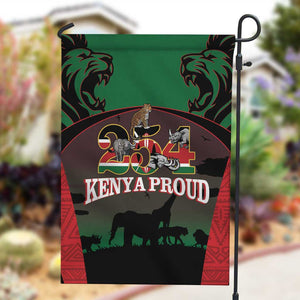 Proud Kenya 254 Garden Flag Safari Animals - African Pattern