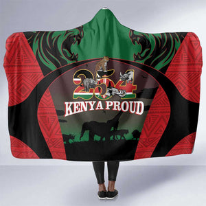 Proud Kenya 254 Hooded Blanket Safari Animals - African Pattern