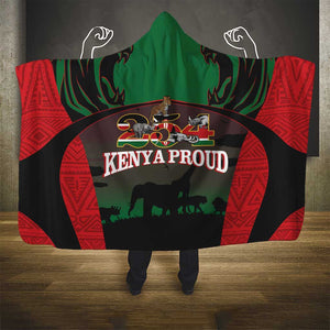 Proud Kenya 254 Hooded Blanket Safari Animals - African Pattern