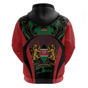 Proud Kenya 254 Hoodie Safari Animals - African Pattern