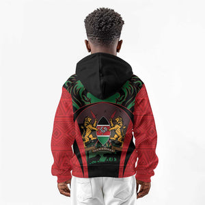 Proud Kenya 254 Kid Hoodie Safari Animals - African Pattern