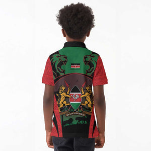 Proud Kenya 254 Kid Polo Shirt Safari Animals - African Pattern