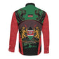 Proud Kenya 254 Long Sleeve Button Shirt Safari Animals - African Pattern