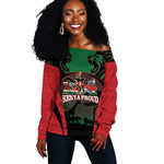 Proud Kenya 254 Off Shoulder Sweater Safari Animals - African Pattern
