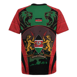 Proud Kenya 254 Rugby Jersey Safari Animals - African Pattern